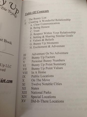 The Bunny List Book